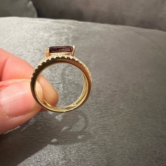 Tourmaline and diamond ring - Picture 5 of 7